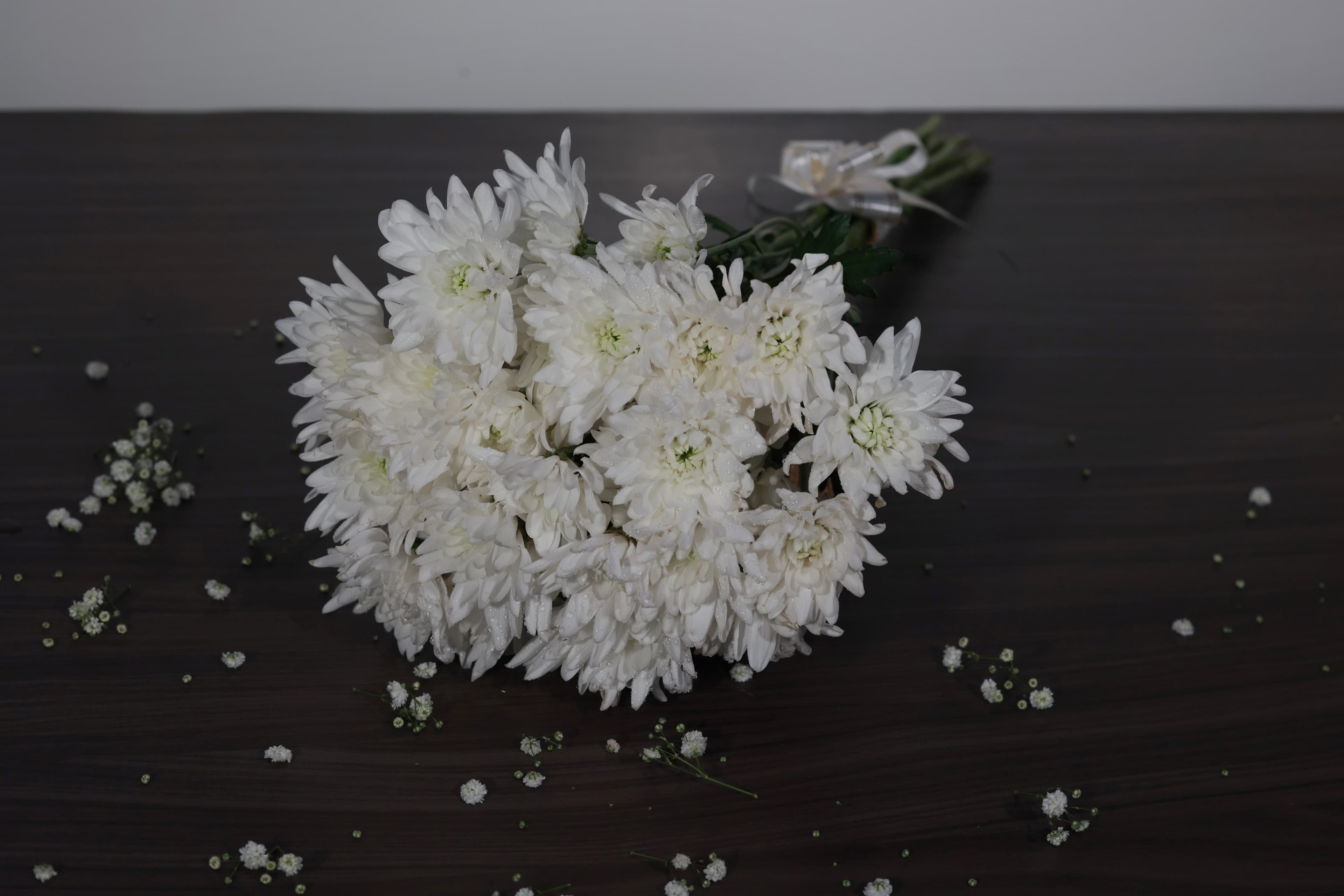 Pure White Chrysanthemum Bouquet